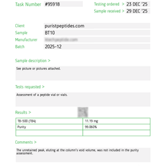 TB500 10mg Test Report